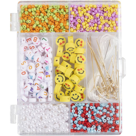 DIY Mix Smykker, Regnbuemix, regnbuefarver, 1 pk.