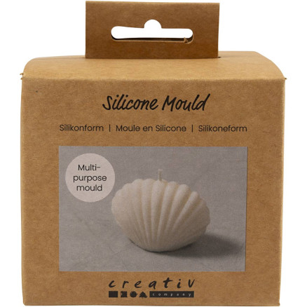 Silikoneform, Musling, H: 6 cm, L: 9 cm, B: 5 cm, 1 stk.