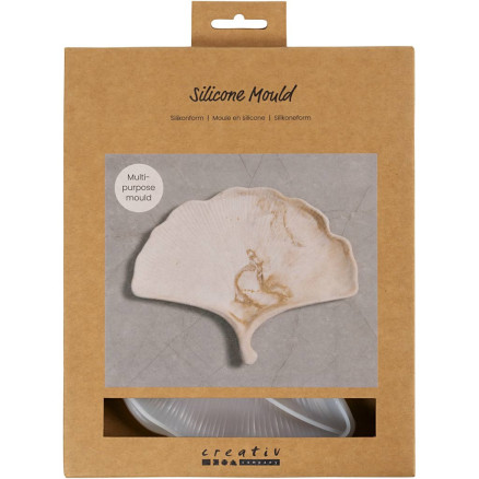 Silikoneform, Gingko blad, H: 1,5 cm, L: 18,5 cm, B: 14,8 cm, 1 stk.