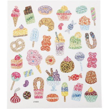 Stickers, slik, ark 15x16,5 cm, 1 ark