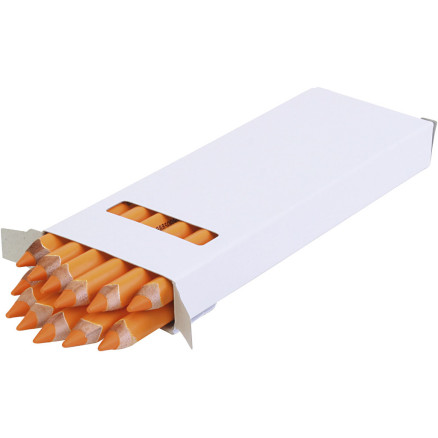 edu Kraftige Farveblyanter, tykkelse 10 mm, mine 6,25 mm, orange, 12stk./ 1 pk.