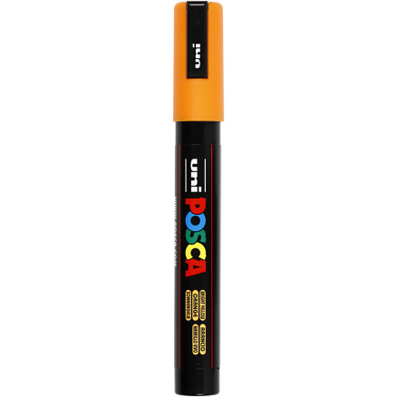 Uni Posca Tusch, Bright yellow , stregtykkelse:, medium, 1stk.