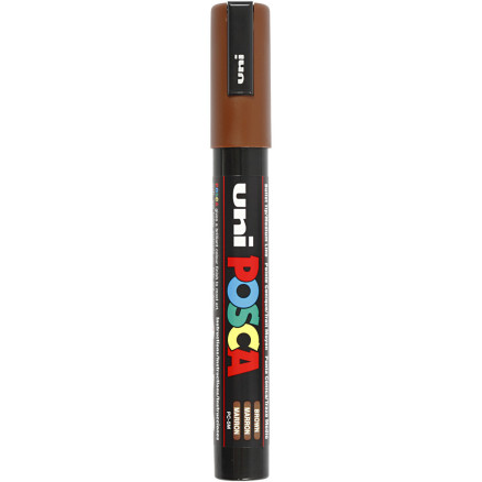 Uni Posca Tusch, Brown , stregtykkelse:, medium, 1stk.