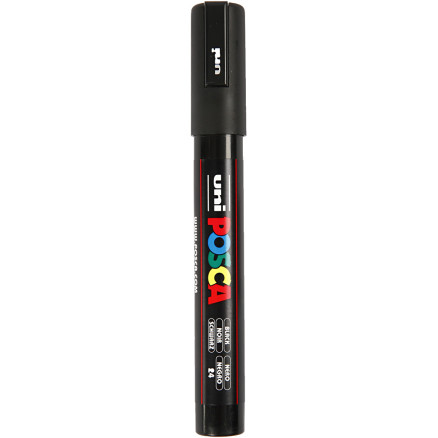 Uni Posca Tusch, Black , stregtykkelse:, medium, 1stk.