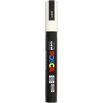 Uni Posca Tusch, White , stregtykkelse:, medium, 1stk.