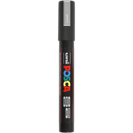Uni Posca Tusch, Silver , stregtykkelse:, medium, 1stk.