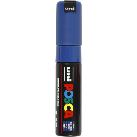 Posca Tusch, blå, nr. PC-8K, streg 8 mm, 1 stk.