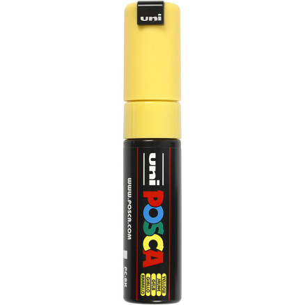 Posca Tusch, gul, nr. PC-8K, streg 8 mm, 1 stk.