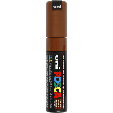 Posca Tusch, brun, nr. PC-8K, streg 8 mm, 1 stk.