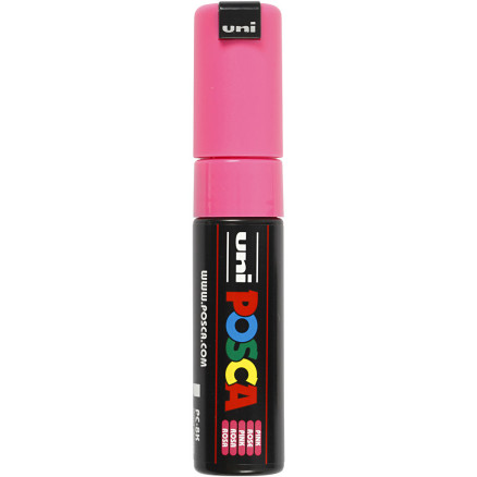 Posca Tusch, pink, nr. PC-8K, streg 8 mm, 1 stk.