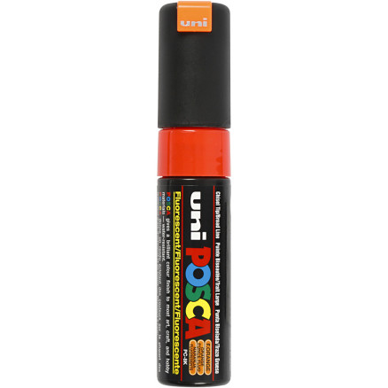 Posca Tusch, fluo orange, nr. PC-8K, streg 8 mm, 1 stk.