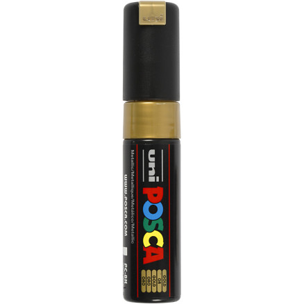 Posca Tusch, guld, nr. PC-8K, streg 8 mm, 1 stk.