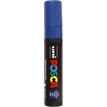 Posca Tusch, blå, nr. PC-17K, streg 15 mm, 1 stk.