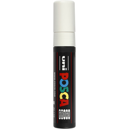 Posca Tusch, hvid, nr. PC-17K, streg 15 mm, 1 stk.