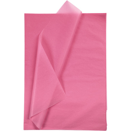 Silkepapir, ark 50x70 cm, 17 g, pink, 10ark/ 1 pk.