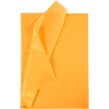 Silkepapir, ark 50x70 cm, 17 g, gul, 10ark/ 1 pk.