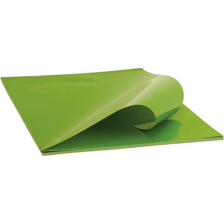 Glanspapir, L: 48 cm, B: 32 cm, ark 32x48 cm, 80 g, lys grøn, 25ark/ 1 pk.