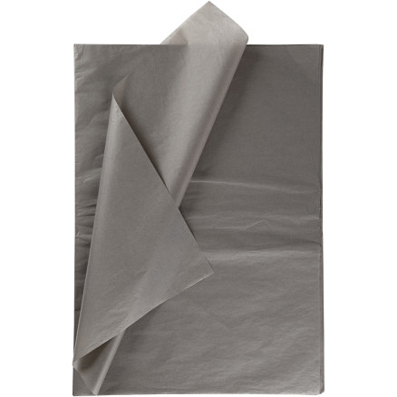 Silkepapir, ark 50x70 cm, 17 g, mørk grå, 25ark/ 1 pk.