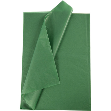 Silkepapir, ark 50x70 cm, 17 g, grøn, 25ark/ 1 pk.