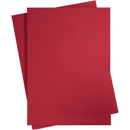 Karton, A2, ark 420x594 mm, 180 g, julerød, 10ark/ 1 pk.