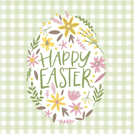 Servietter, Happy Easter, str. 33x33 cm, 20stk./ 1 pk.