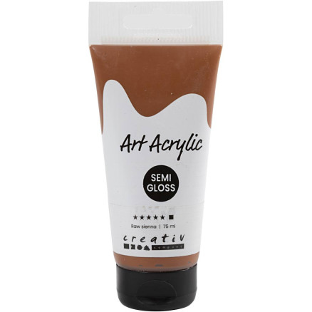 Art Akrylmaling, halvblank, dækkende, raw sienna, 75ml/ 1 fl.