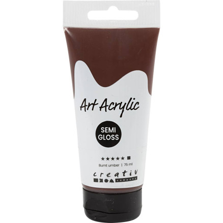 Art Akrylmaling, halvblank, dækkende, burnt umber, 75ml/ 1 fl.