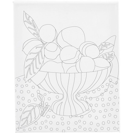 Malerlærred med print, Frugtskål, D: 1,6 cm, str. 24x30 cm, 360 g, 1 stk.