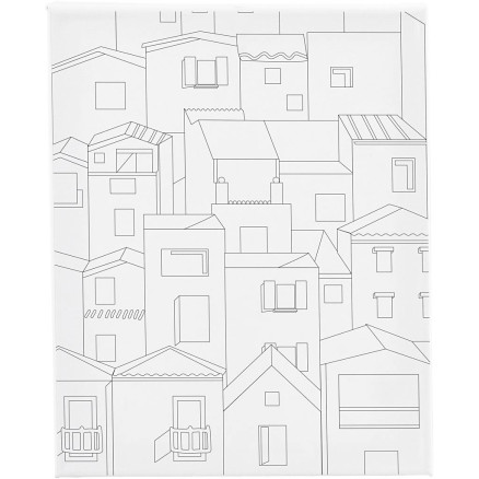 Malerlærred med print, By, D: 1,6 cm, str. 24x30 cm, 360 g, 1 stk.