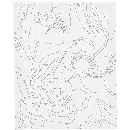 Malerlærred med print, Valmuer, D: 1,6 cm, str. 24x30 cm, 360 g, 1 stk.