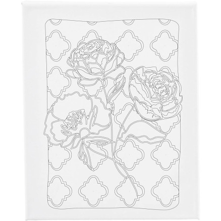 Malerlærred med print, Roser, D: 1,6 cm, str. 24x30 cm, 360 g, 1 stk.