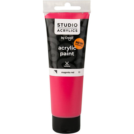 Creall Studio Akrylmaling, halvdækkende, magenta red (13), 120ml/ 1 fl.