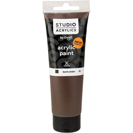 Creall Studio Akrylmaling, Dækkende, Burnt Umber 120ml