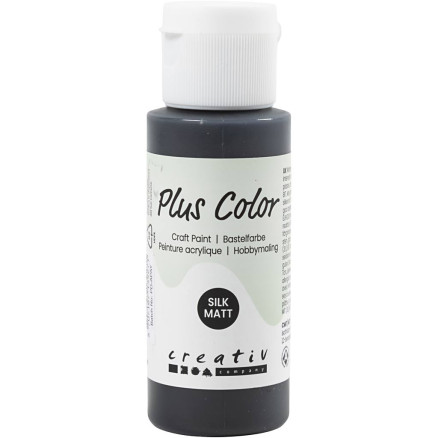 Plus Color Hobbymaling, sort, 60ml/ 1 fl.