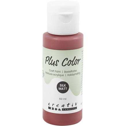 Plus Color Hobbymaling, gl. rød, 60ml/ 1 fl.