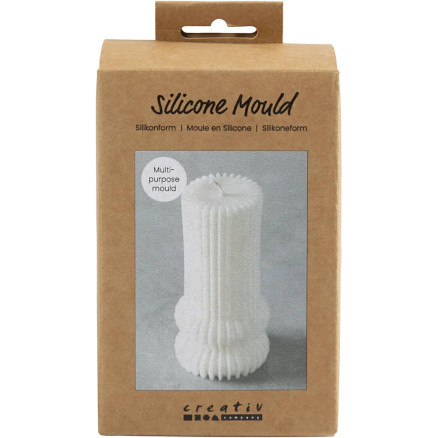 Silikoneform til Støbning - Rillet Cylinder med Buer