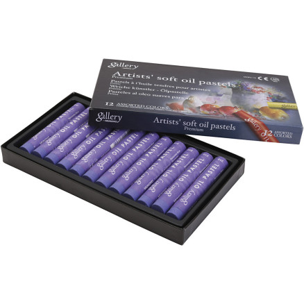 Gallery Oliepastel i Violet - 12 stk. til Kreativitet