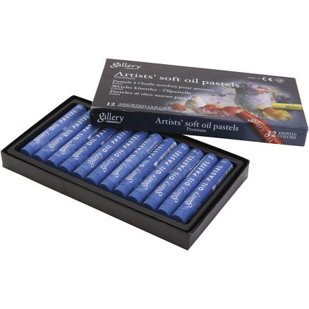 Gallery Oliepastel, L: 7 cm, diam. 11 mm, tykkelse 11 mm, ultra marine, 12stk./ 1 pk.