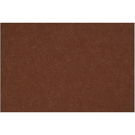 Hobbyfilt, ark 42x60 cm, tykkelse 3 mm, brun, 1 ark