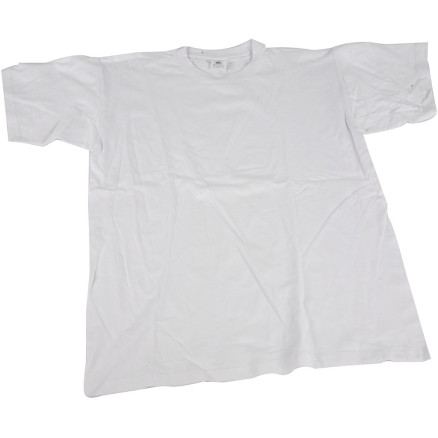 T-shirt, B: 42 cm, str. 9-11 år, rund hals, 145 g, hvid, 1 stk.