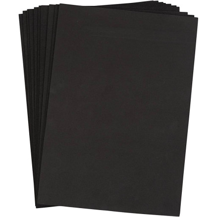 Mosgummi, A4, ark 210x297 mm, tykkelse 2 mm, sort, 10ark/ 1 pk.