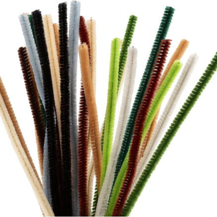 Chenille Piberenser Natur 25 stk. - Kreativ DIY Tilbehør