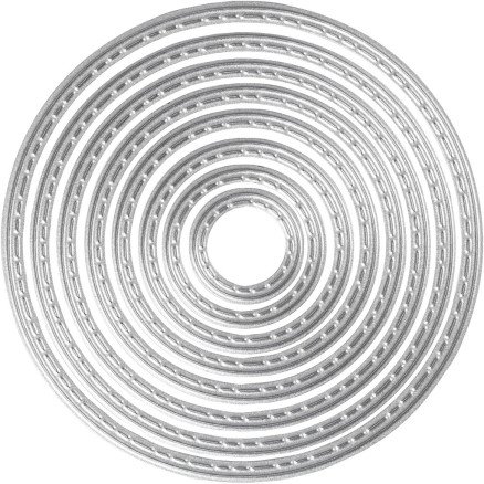Skære- og prægeskabelon, cirkler, diam. 1,5-7 cm, 1 stk.