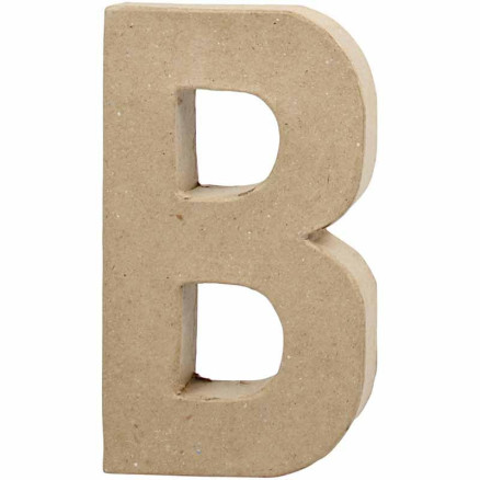 Bogstav B i Papmaché - H: 20,5 cm, B: 11,5 cm