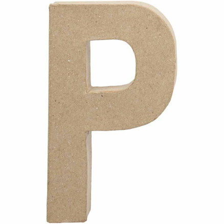 Bogstav P i pap - 20,5 cm høj, perfekt til DIY projekter!
