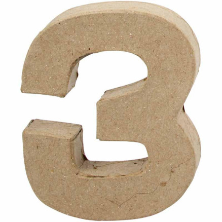 Tal 3 i Pap - Kreativ DIY Figur, H: 10 cm, B: 8 cm