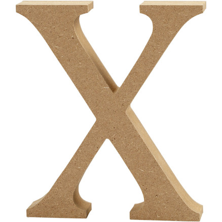 Bogstav, X, H: 13 cm, tykkelse 2 cm, 1 stk.