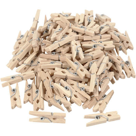 Tøjklemmer, L: 25 mm, B: 3 mm, 100stk./ 1 pk.