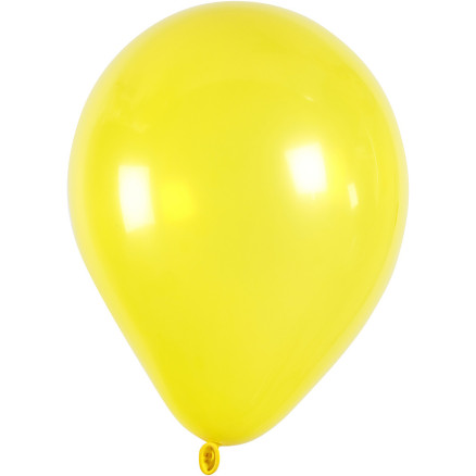 Balloner, runde, diam. 23 cm, gul, 10stk./ 1 pk.