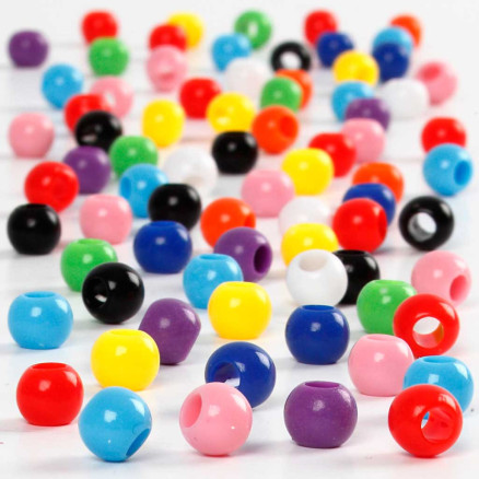 Kongomix Runde Perler, Diam. 6 mm, 125 ml - Kreativ DIY